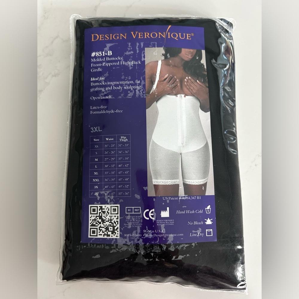 Design Veronique Black High-Back Shapewear 3XL